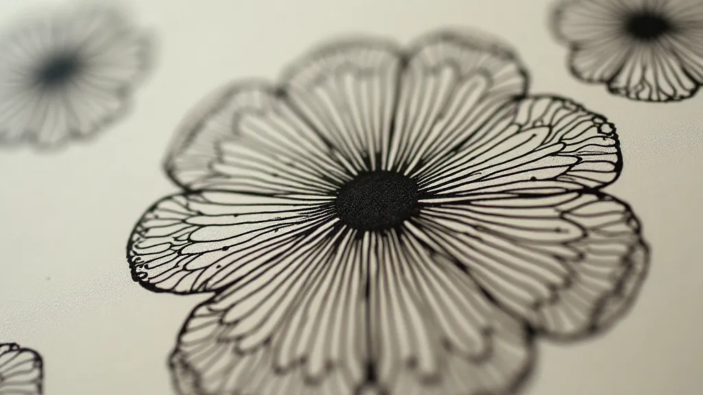 Close-up of typewriter floral pattern