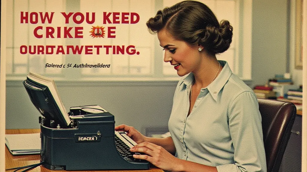 Vintage typewriter advertisement