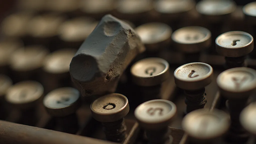 Antique typewriter keys collection