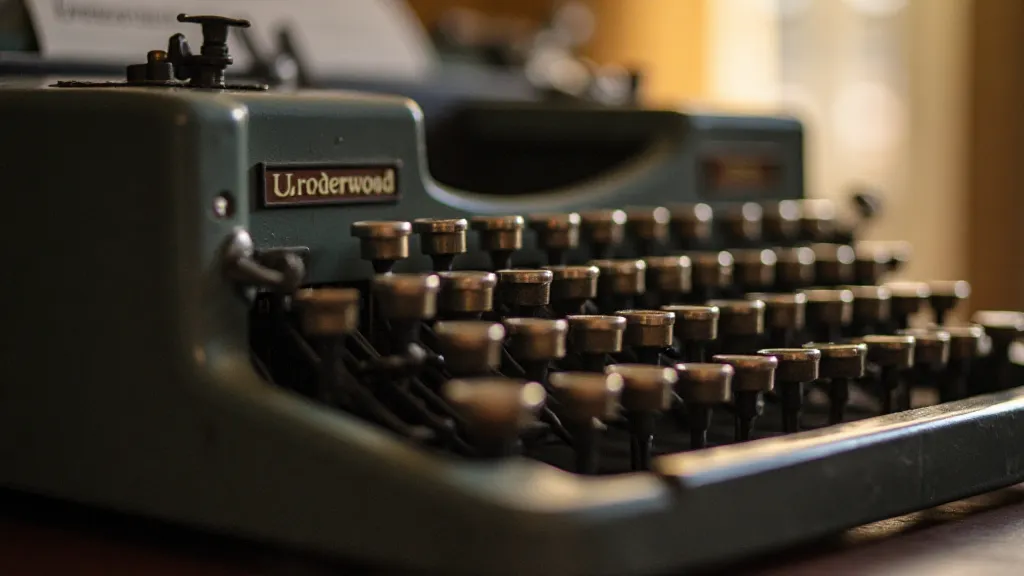 Vintage Underwood No. 5 typewriter close-up
