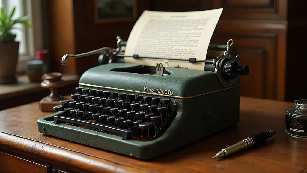Restored Underwood No. 5 typewriter on a desk