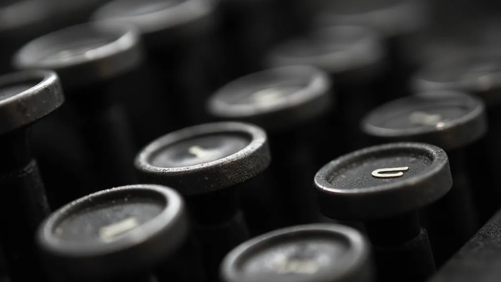 Vintage typewriter keys