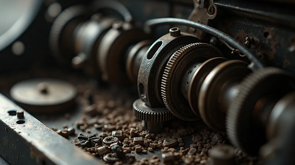 Underwood No. 5 typewriter internal mechanism
